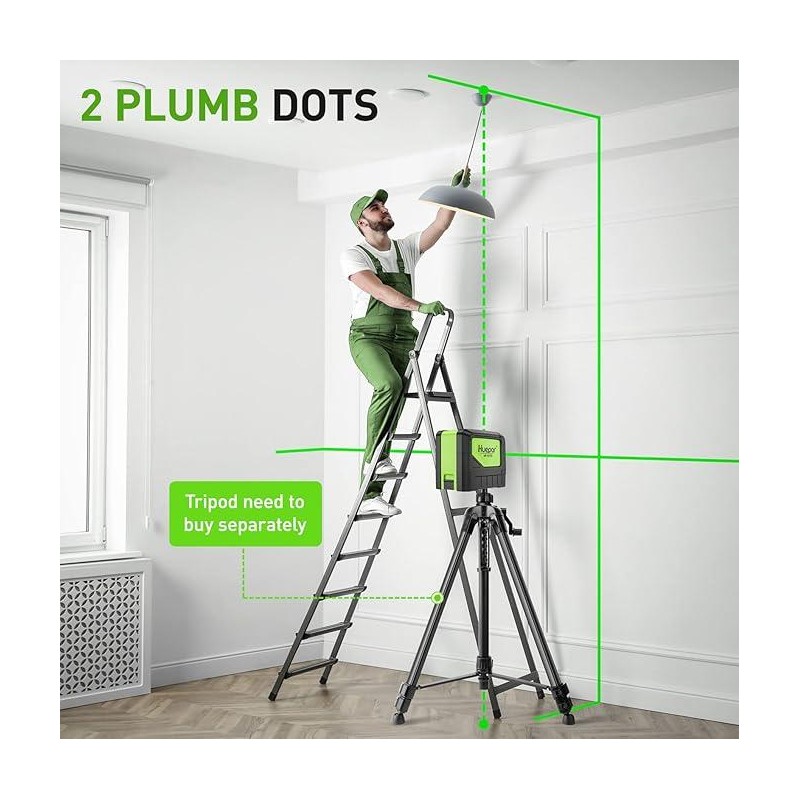 Huepar M-9211G Green Beam Self Leveling Cross Line Laser Level
