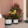4 Pack Black Metal Potted Plant Stand for Indoor and
