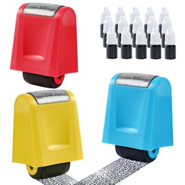 LAGAHS 3PCS Data Defender Roller Stamps with 15PCS Refills, Confidential Address Blocker Stamp, Identity Theft Protection Roller Stamp for ID Address Privacy