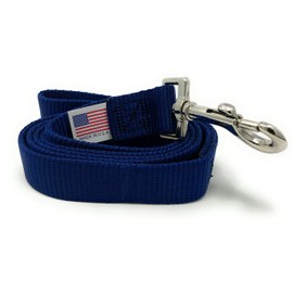 Standard Length Nylon Leash (8 Foot, Navy)