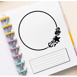 Undated 8-Disc Shell Theme Monthly Calendar Refill for Discbound Planners Levenger Circa TUL Staples Arc Notebook Office by Martha Stewart Inkwell Press Eleven Discs Planners