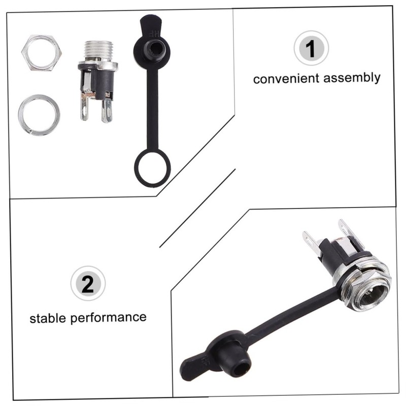 LABRIMP 10pcs Dc Power Socket Connector for Devices with Dc