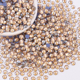 TINKRSTUFF 3000Pcs Hotfix Rhinestones for Clothing, Champagne SS20 Iron On Flatback Glass Gems,Bedazzler Crystals Rhinestones for Crafting Clothes Hats Shoes Fabric Bedazzling Decor Nail Art