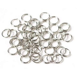 LASSUM 200PCS 10mm Double Loops Round Split Jump Rings Wire Connector for Jewelry Making,Silver