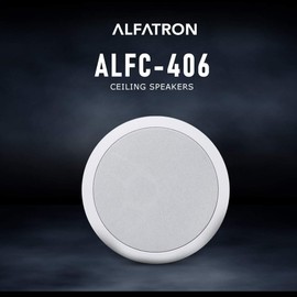 ALFATRON ALFC-406 Loudspeaker Ceiling Speaker, 2-Way, 4'', 20/10/5/2.5W @ 70V/100V, Sound, Seamless Design in Any Room of Your Home