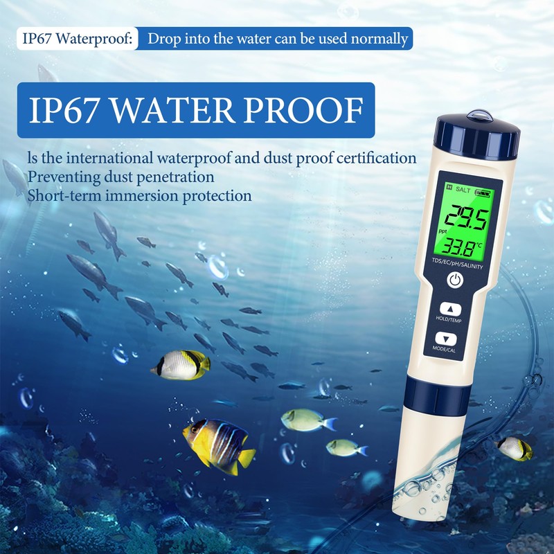 PH Meter & TDS Meter Digital Water Tester 5 in