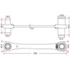 SEK 4 in 1 Reverse Ratchet Wrench 13, 14 x