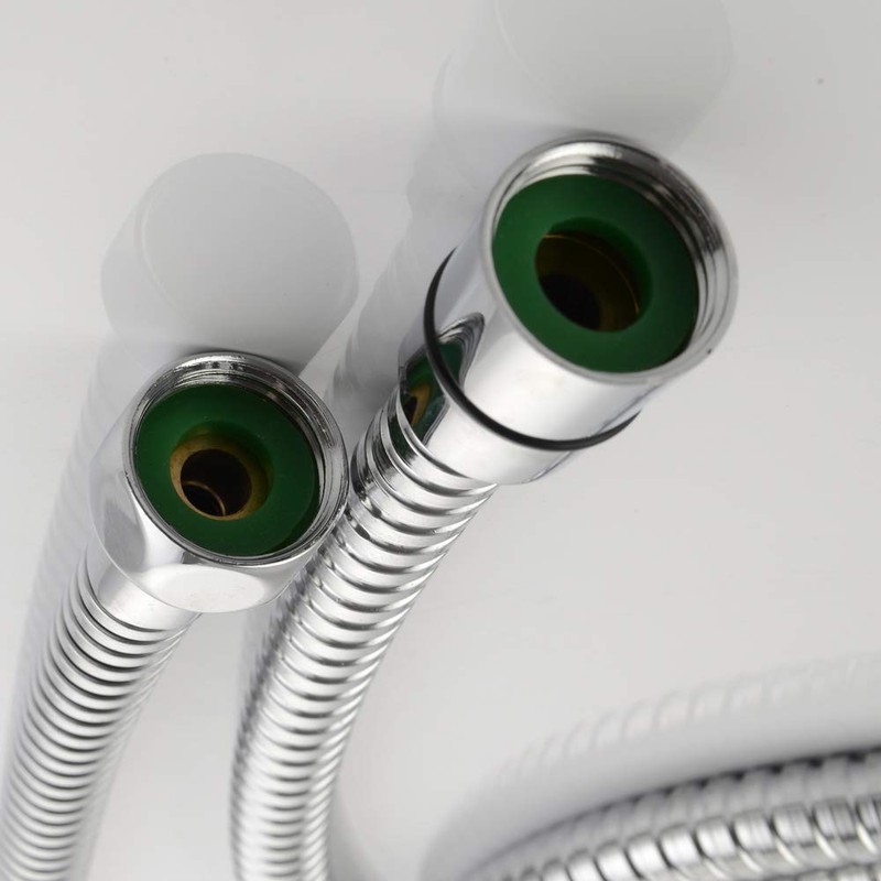 Extra Long Hand Shower Hose 118", Angle Simple Stainless Steel