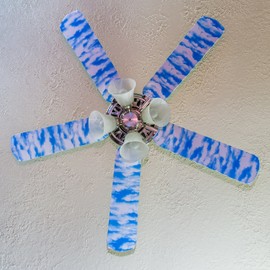 Fancy Blade Ceiling Fan Accesories Blade Cover Decoration, Clouds