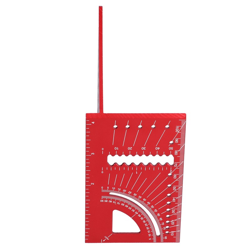 Woodworking Square Size Measure Ruler Aluminum Alloy 3D Mitre 45