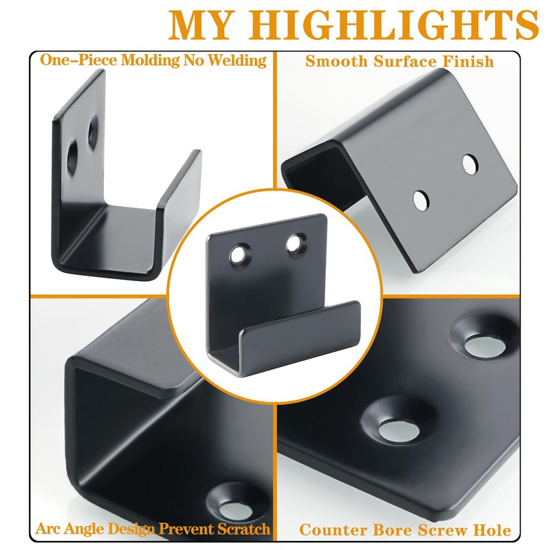 Alise Black Tile Display Wall Hanger Fastenerr,Stainless Steel Wall Mount