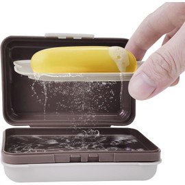 Travel Soap Box Soap Holder with Drain, Portable Soap Case Bathroom Creative Fashion Soap Container Soap Dishes with Tray for Outdoor Shower, Traveling, Camping, Hiking, Gym (Gray)