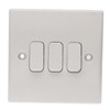 kenable 3 Gang 2 Way 10A Triple Light Switch Rounded