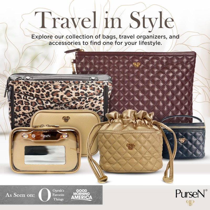 PurseN Ultra Jewelry Case - 10 Removable Pouches - Converts