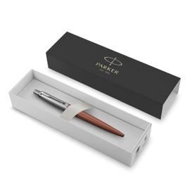 Parker 1953189 Jotter Ballpoint Pen, Chelsea Orange with Medium Point Blue Ink, Gift Box