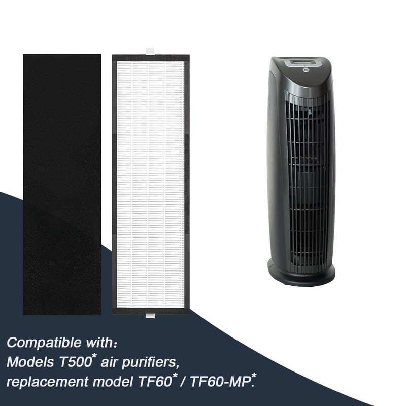 NKA 2-Pack T500 Air Purifier Filter Replacement - Compatible with