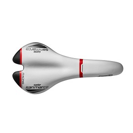 Selle San Marco Unisex - Adult Aspide Racing Saddles, White/Black/Red, S1