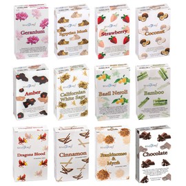 Stamford 37359 Exotic Variety Set Incense Cones-12 Packs x 15 Cones, Black, One Size