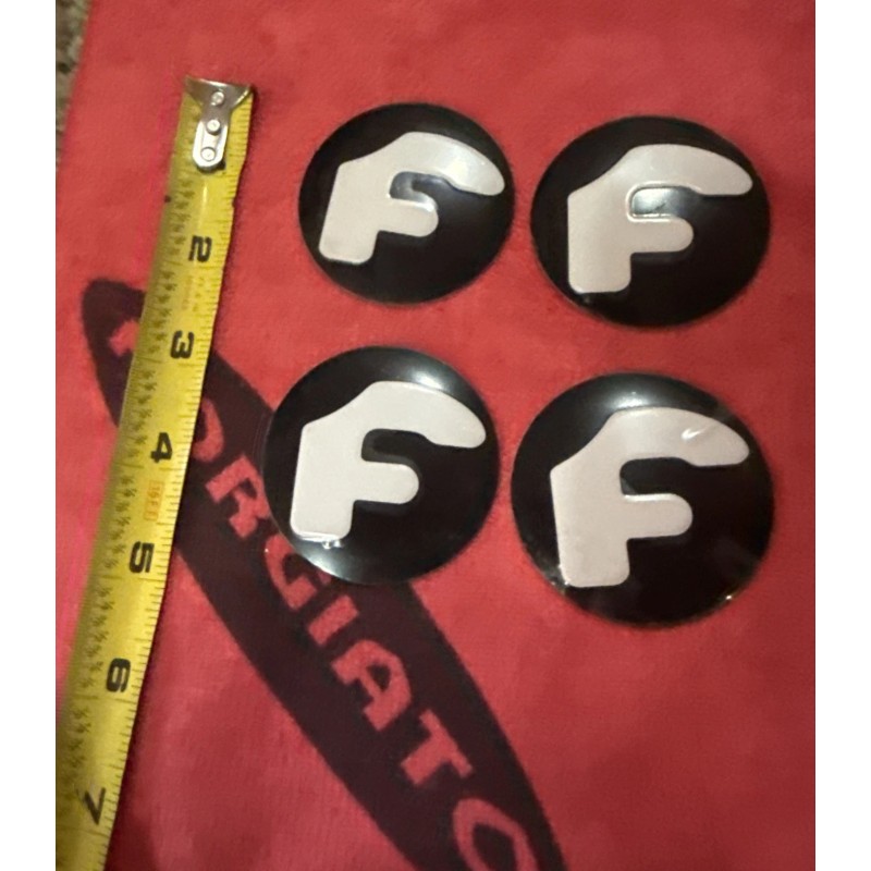 Forgiato center cap logo decal emblem sticker black with White