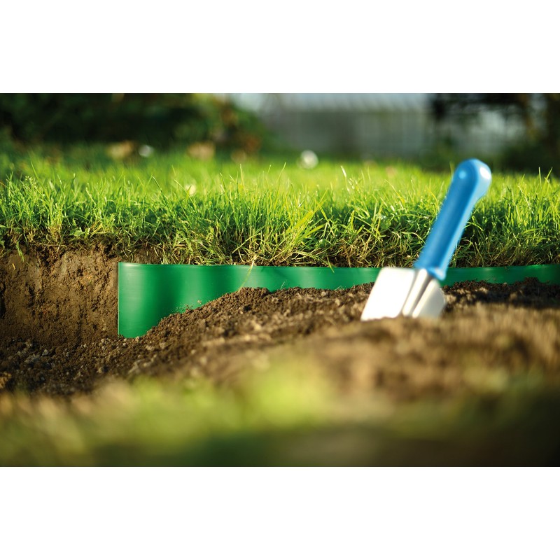 Flexible Garden Lawn Grass Edge 9m x 100mm Dark Green