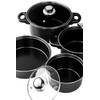 Imperial Home 7 Pc Carbon Steel Nonstick Cookware Set, Pots