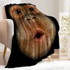 ainori Monkey Face Flannel Blanket - Cute Fun Animal with