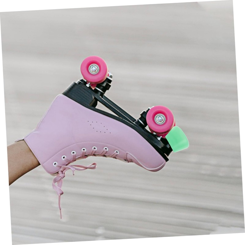 BESPORTBLE 1Pair Durable PU Roller Skate Brake Stoppers Double Row
