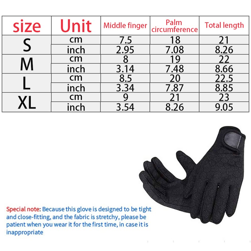 2MM Neoprene Diving Gloves for Snorkeling Swimming Surfing Kayaking Rafting