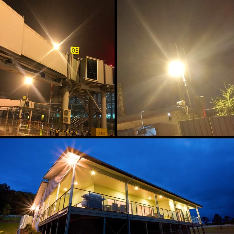GLW 60W Flood Light Outdoor IP66 Waterproof Security Lights,6000LM 3000K