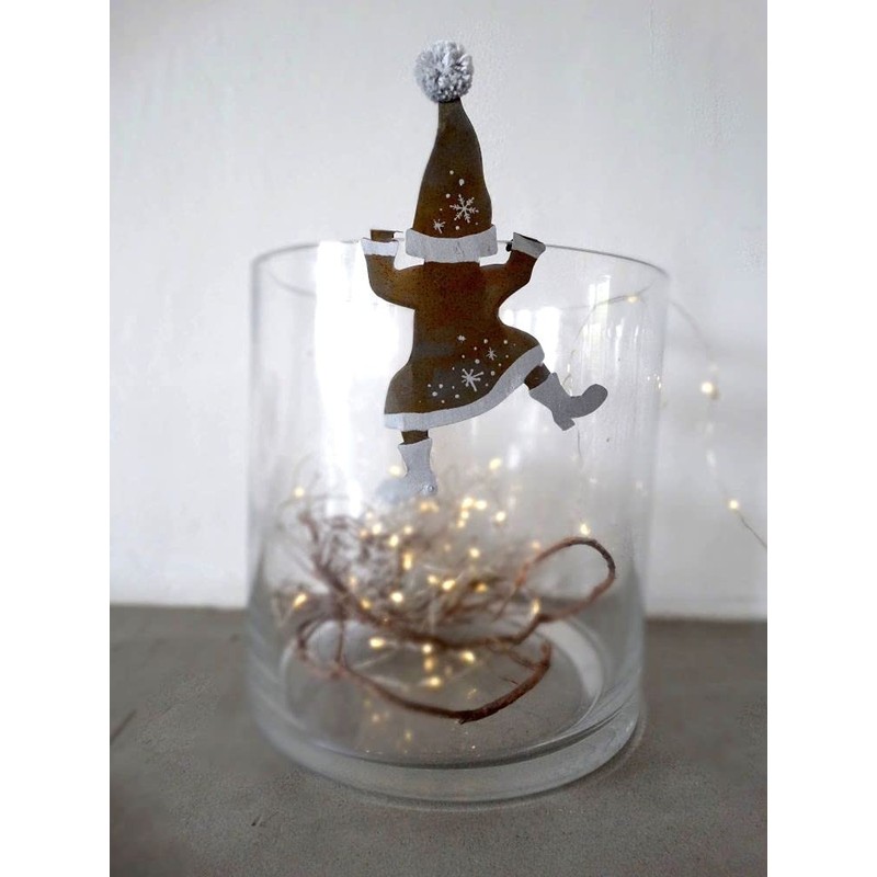 Good old Friends Climbing gnome, rust silver