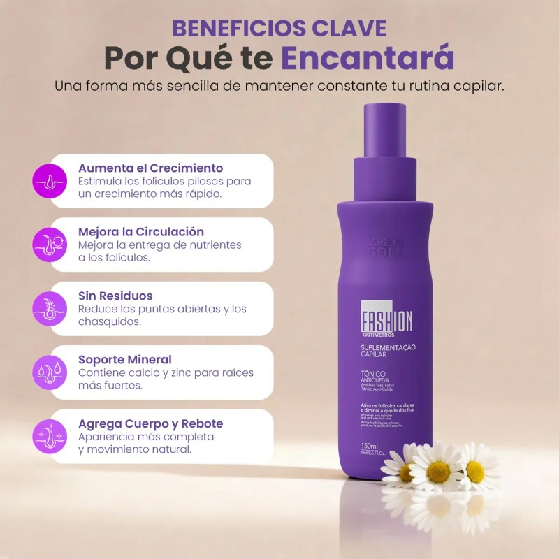 Tónico Anticaída 150 Crecimiento Capilar Fashion Gold