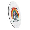 speecheese Rainbow Wall Clock Aluminium with Saying Enjoy Every Moment