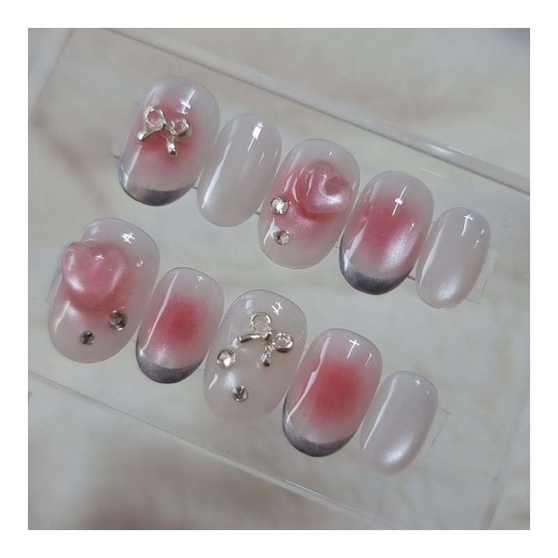 Chic Love Me Glass Bead Handmade Nail Tip - Ballerina