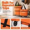 Bolsa de Compras Plegable 2 en 1 con Ruedas, Carrito
