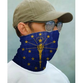 Paragon SUN GAITER Mask Bandana UPF 50+ UV Protecter Indiana State Flag Face Neck Sport
