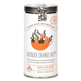Flying Bird Botanicals - Organic Lavender Orange Grey Black Tea (15-Bag Tin (2-Pack))