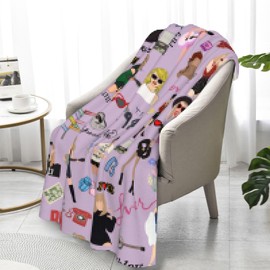 Throw Blanket Super Soft Warm Cozy Flannel Blanket Home Decor for Couch Bed Sofa 40 X 50 in