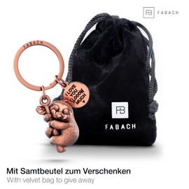 FABACH Dreamy Sloth Keyring - Cute Sloth Lucky Charm for Women - Sloth Key Ring Best Friend - Key Ring Sloth Gift for Sloth Lovers, Antique rose gold., Modern