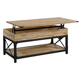 Sauder 426153 Steel River Lift Top Coffee Table, Milled Mesquite Finish