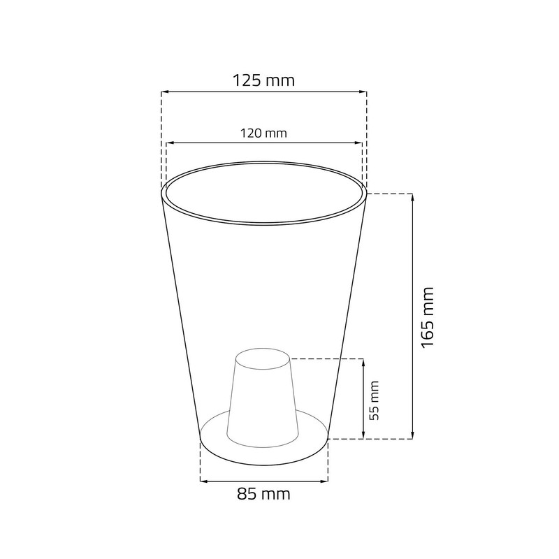 Prosper Plast DUS130P-CPRB 13 x 17 cm "Coubi" Flowerpot -