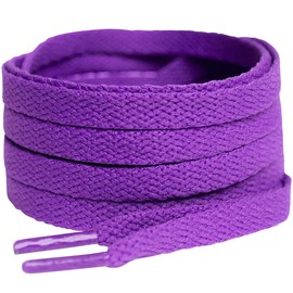 [HIGH FIVE] Shoelaces, Flat Laces, 39.4 inches (100 cm), 47.2 inches (120 cm), 55.1 inches (140 cm), 63.0 inches (160 cm), Plain Sneakers, Low Cut, High Cut, Colorful SHOELACES, Set of 2, purple