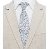 BELLUNO Corbata delgada floral para hombre, corbata de flores estampada