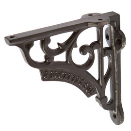 Hammer and Tongs - Ornate Iron Shelf Bracket - D120mm - Black