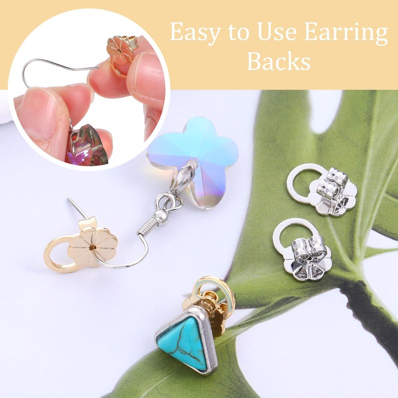 6PCS Earring Lifters Backs, Earring Backs for Droopy Ears Adjustable