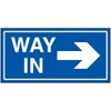 V Safety Way in Arrow Right Sign - 300 x