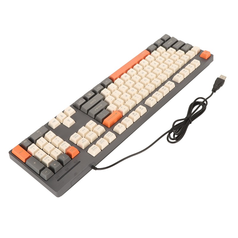 104 Keys Wired Keyboard 3 Colors Cute Gaming Keyboard USB