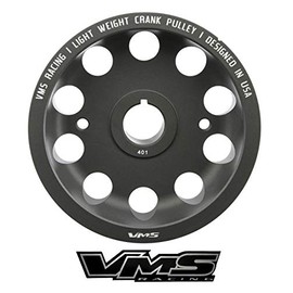 VMS RACING 88-05 Light Weight Billet Aluminum Crankshaft CRANK PULLEY Compatible with Toyota Corolla Celica Matrix MR2 Pontiac Vibe 1988-2005 1ZZFE 1.8L Engines ONLY OEM SIZE (uses same belts)