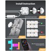 LinkedSparx 16 Pack RGB LED Gaming Ligths Panels with Smart