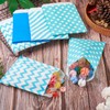 Boutigem 40Pcs Blue Kraft Paper Bags Flat Party Favor Treat