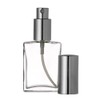 Riverrun Perfume Atomizer, Flat Glass Bottle, Silver Sprayer 30ml 1